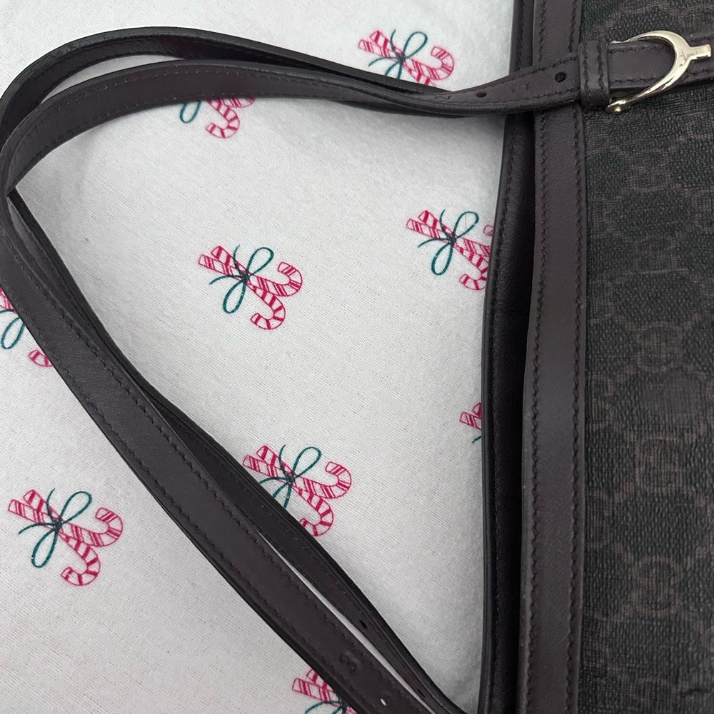 Gucci Dark Brown Monogram Tote - Picture 10 of 13